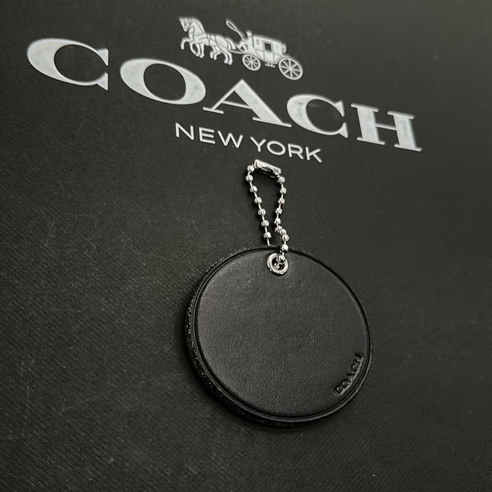 Coach X NASA Space ASTRONAUT Black Multi Leather Bag Charm Rare Star Glitter - Picture 8 of 9